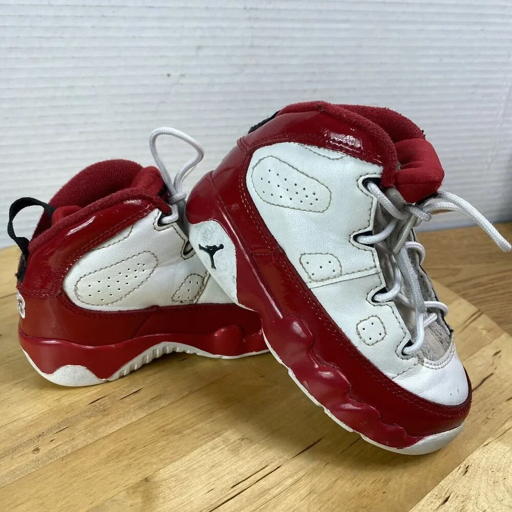 Jordan 9 Retro Gym Red White Toddler 7C Kids Basketball Sneakers 401812-160